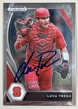 2021 Panini Prizm Draft Picks Luca Tresh Auto NC State Wolfpack #214 Card Signed