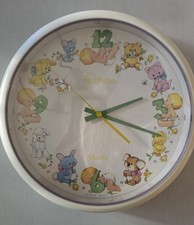 Vintage Armitron Baby  s First Year Nursery Wall Clock 1984 Animals Quartz