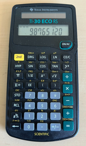 TEXAS INSTRUMENTS TI-30 ECO RS Calculatrice Calculatrice Calculator Kalkulator - Photo 3/18