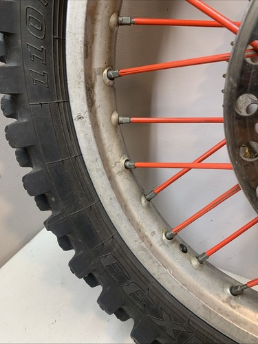 2004 CRF450R OEM Rear Wheel Rim Tire Rotor Sprocket Hub Crf 450r CRACKED RIM! - Picture 22 of 24