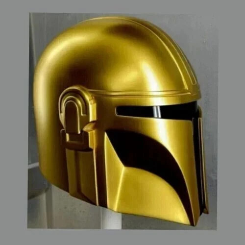 Casco Dorado Star Wars The Mandalorian Serie Negra - Usable Juegos con disfraces y rol - Imagen 1 de 5