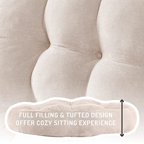 Meditation Floor Pillow, Round Large Pillows 1 Pack Round | Beige | 1 Pack - Foto 3 di 6