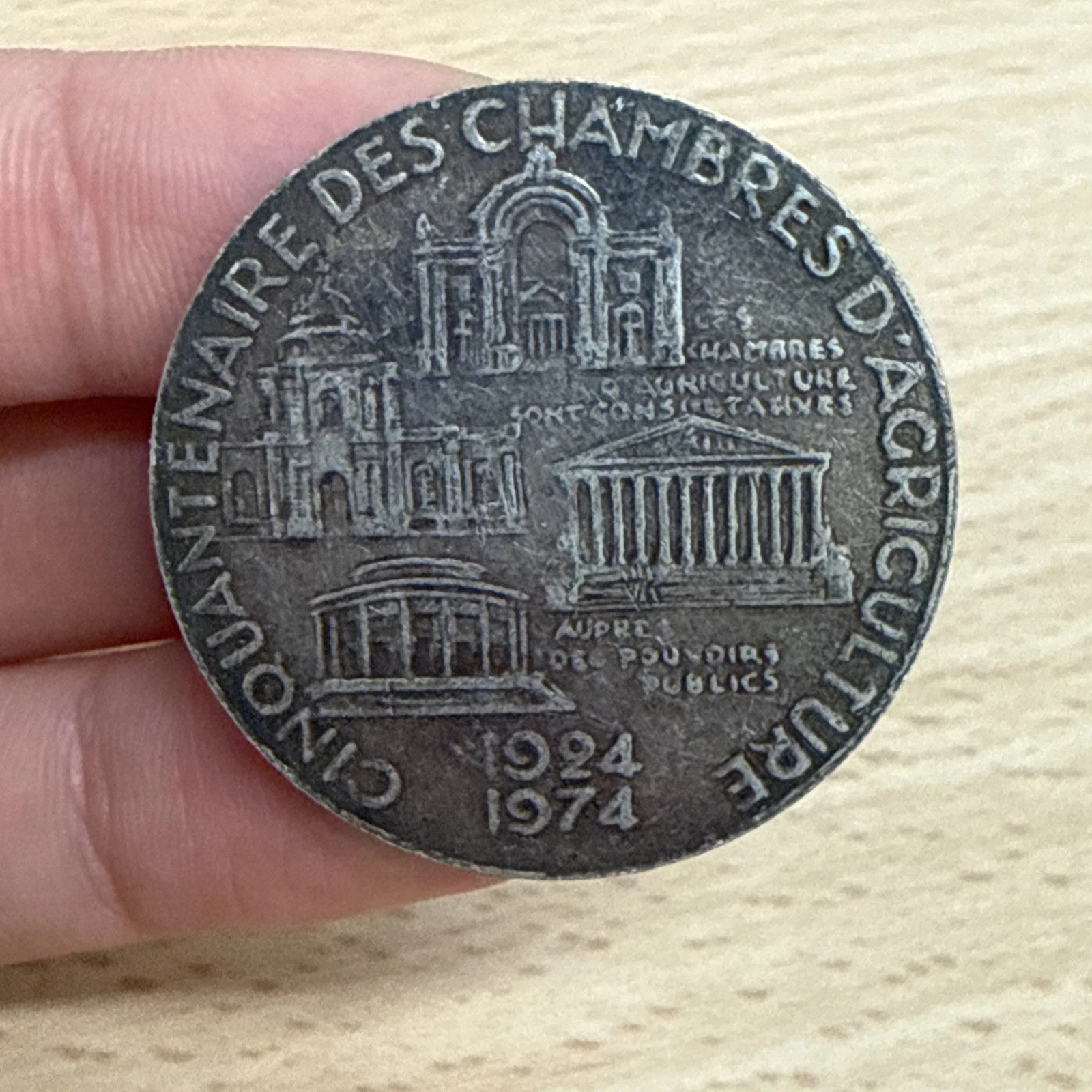 Médaille Cinquantenaire Des Chambres D’agriculture ￼1924 1974
