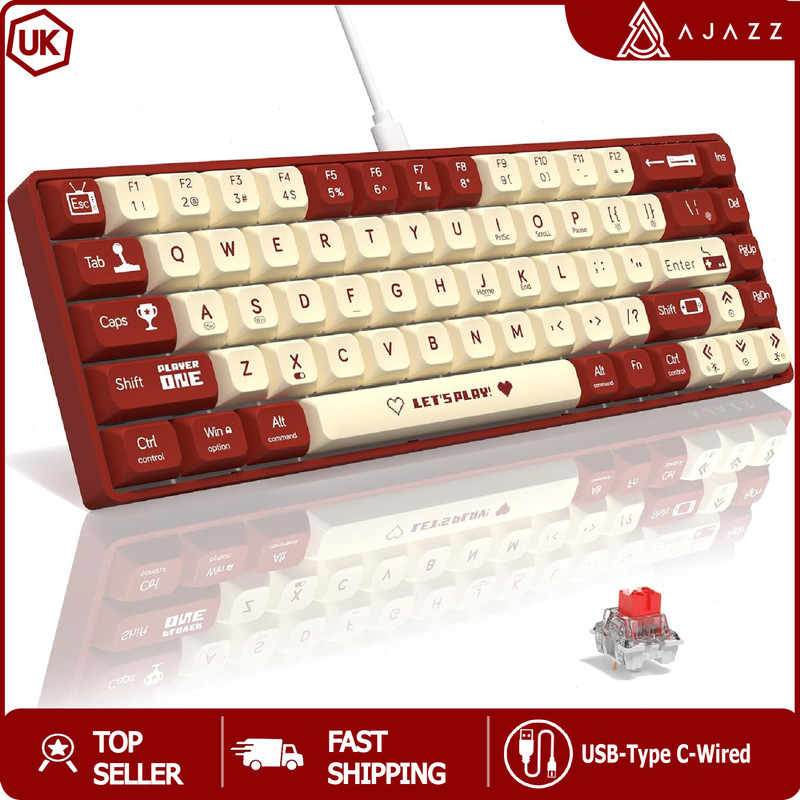 ATTACK SHARK x AJAZZ AK680 65% Wired Hotswap Mechanical Keyboard EVA Sandwich