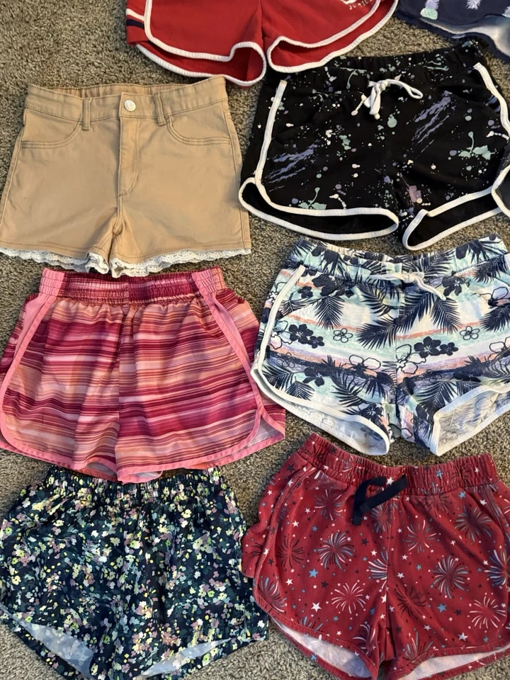 Lot of Girls Shorts Girl’s Sz 10/12 Casual and Athletic Multicolored Pockets - Image 3 of 4