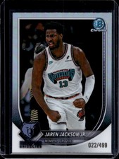 2025-26 Bowman Jaren Jackson Jr. Chrome Refractor #/499 Grizzlies