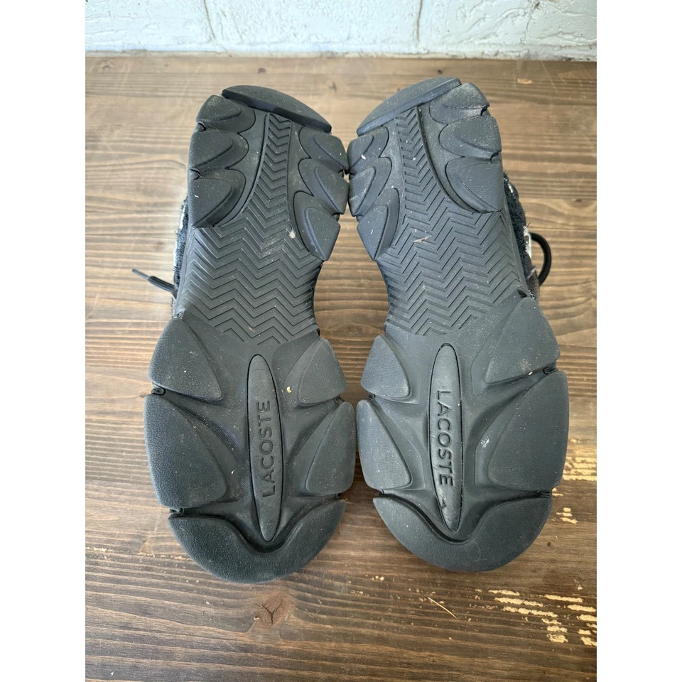 Zapatillas deportivas Lacoste NEO L003 negras plateadas para mujer talla 8,5 comodidad estabilidad Foto 4 de 4