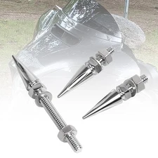 Chrome Spike Windshield Bolts Kit For Harley Electra Tri Street Glide 2014-up