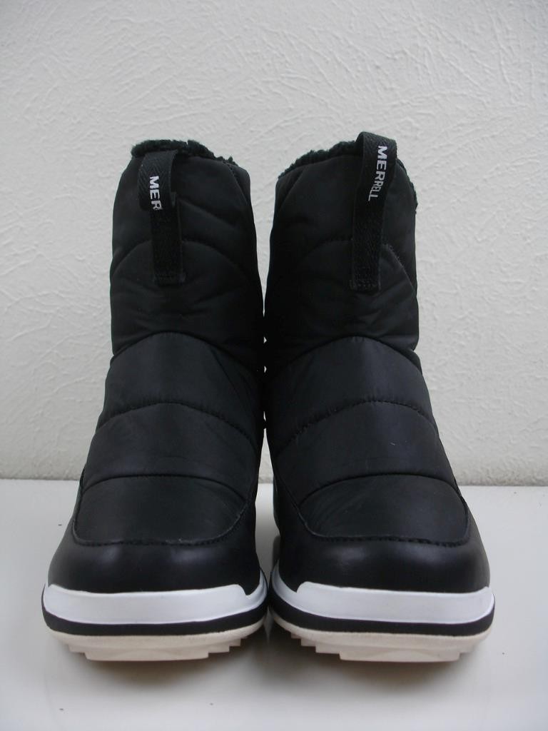 Womens 7.5 M Merrell Snowcreek Zip Polar J003668 Snow Black Boots Faux Fur Lined image 9