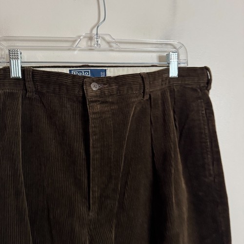 Polo Ralph Lauren Pants Men's 40 x 32 Corduroy Brown Cotton - Picture 2 of 7