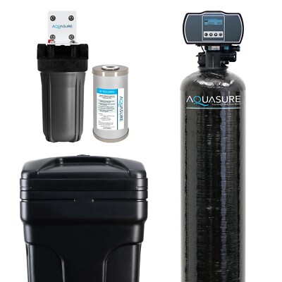 Aquasure Water Softener and Sediment GAC Carbon Pre-Filters Bundle 48,000 Grains