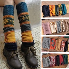 Knitted Leg Warmer for Ladies Christmas Holiday Boot Cuff Corchet Ankle