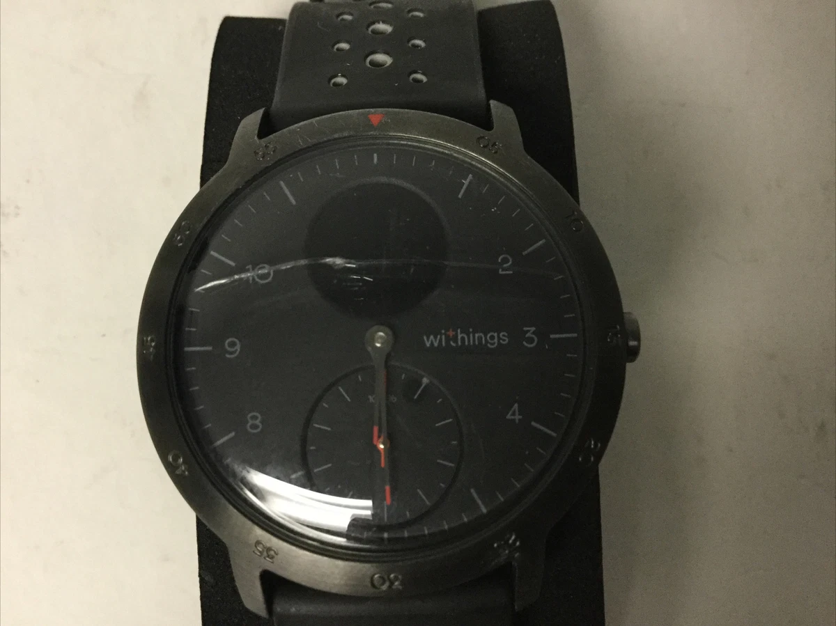 Withings Steel HR Sport Hybrid Smartwatch (40mm) - Black - CRACKED