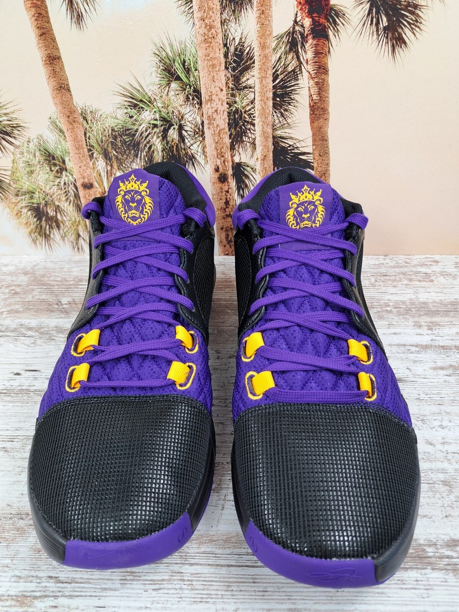 Nike LeBron Witness VIII 8 Lakers Black Purple FB2239 001 Men's