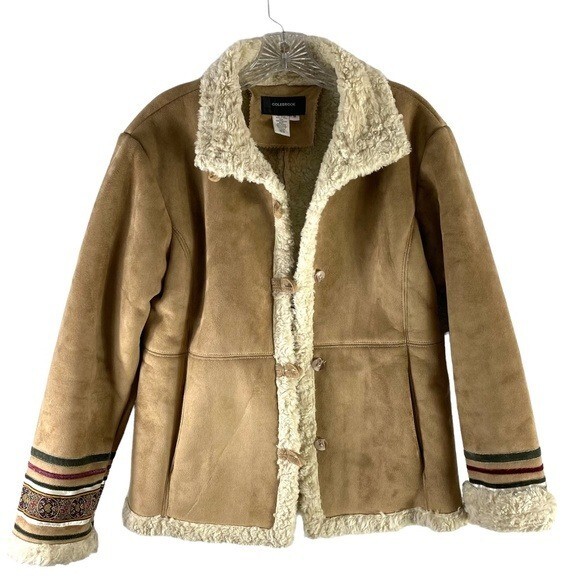 Colebrook Penny Lane Faux Fur Shearling Y2K Jacket Co… Gem