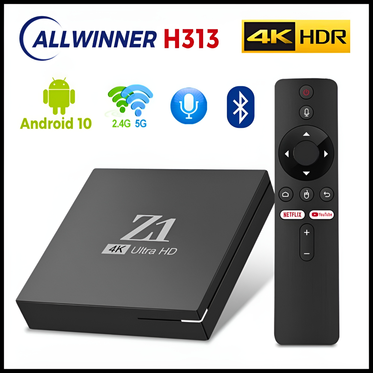 Atv Tv Box Android 10 Allwinner H313 Support 4k Av1 Wifi Bt
