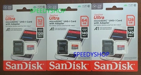 MicroSD SanDisk Ultra 16 32 64 128 GB CLASS 10 Scheda Memoria Micro SD ORIGINALE - Immagine 2 di 2