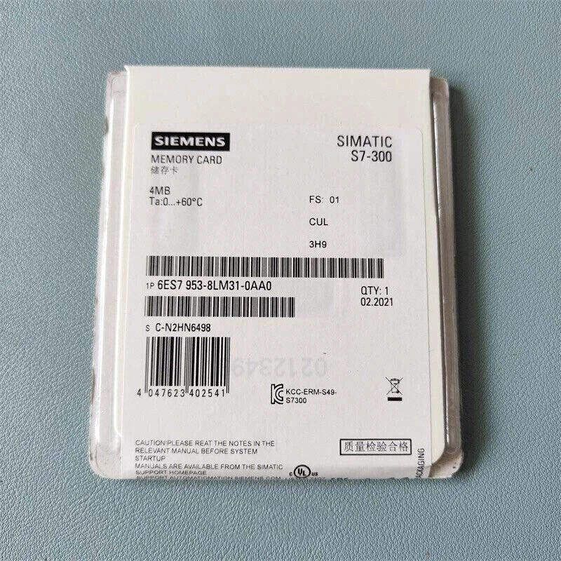 6ES7953-8LM31-0AA0 1 STÜCK NEUE SIEMENS Speicherkarte SIMATIC 6ES7953-8LM31-0AA0 - Bild 1 von 1