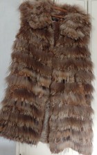 Women's Yu And Me Marmotte Real Fur Gillette / Body Warmer Uk 14