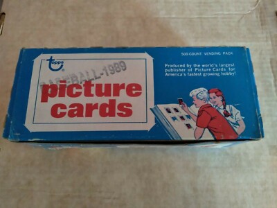 1989 TOPPS BASEBALL VENDOR BOX - ERROR & CORRECTED & COLOR VARIATION CARDS 