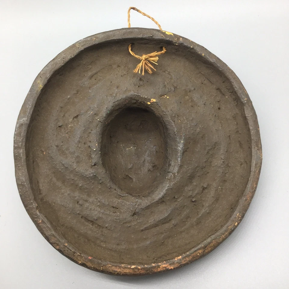 Artisan Colorful African Art Face Hanging Mask Modern Tribal Wall Decor Plaque - Image 4 of 4