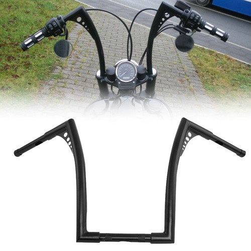 10" Rise Ape Hanger Handlebar Black/Chrome for VTX1300 VTX1800 New - Picture 9 of 19
