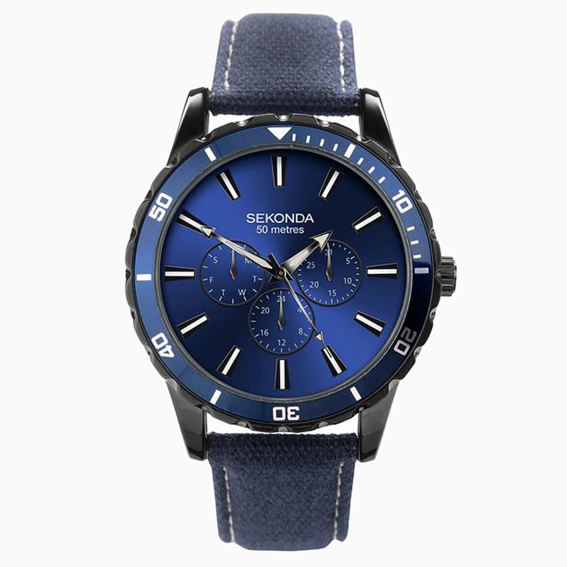 Sekonda Gents Watch Blue Dial Date 50m 1680 RRP £69.99