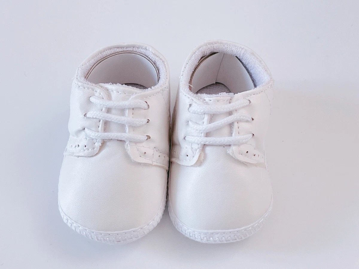 Baby boy hotsell white christening shoes