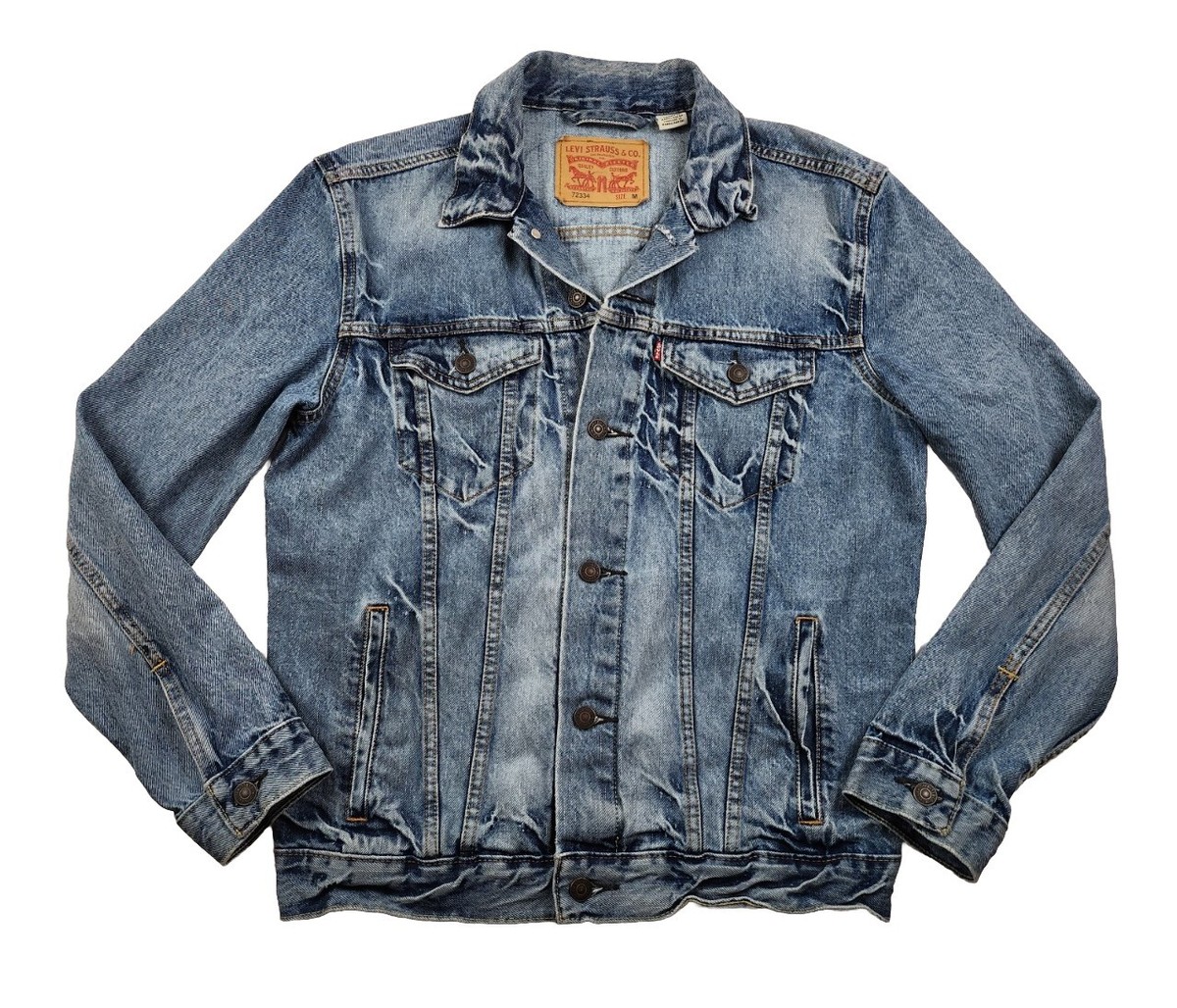 Levi's Medium Wash Denim Trucker Jean Jacket Style 72334 Men's