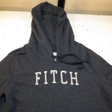 ABERCROMBIE  FITCH A F PULLOVER HOODIE HOODED SWEATSHIRT Sz Womens M Blue