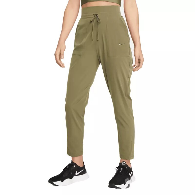New Nike Bliss Luxe 7/8 Training Pants Olive Army Green CU4603-222 Women Size M | eBay