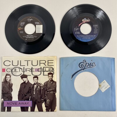 Culture Club 45 Lot of 2 Vintage Records Move Away Do You Really Want To Hurt Me
