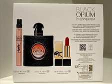 Image of YSL Black Opium Gift Set EDP 50ml spray +10ml EDP spray + 1.3g lipstick RRP £98