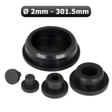 Silicone Rubber Hole Plug T-Shape Tube End Cap Stopper Bung Black 2mm - 301.5mm