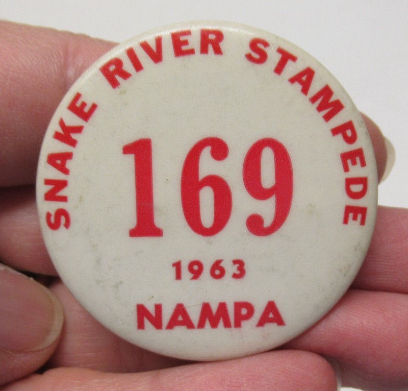 1963 - SNAKE RIVER STAMPEDE - 169 - NAMPA - BADGE or PINBACK BUTTON - # 1860