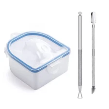 Nail Soaking Bowl Soak Off Gel Polish Remover with Nail Art Tools for Nail Spa