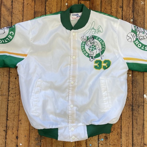 Vintage BOSTON CELTICS Fanamation LARRY BIRD 33 Med. ChalkLine Jacket