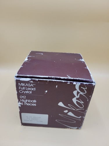 Mikasa Gold Crystal Highball or Water Glasses 5 1/2" Set of 4 New In Box See Dis - Picture 15 of 16