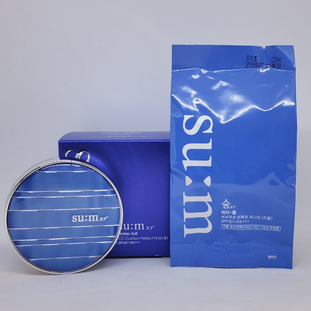 SU:M37 Water Full CC Cushion Perfect Finish SPF50+ PA+++ #01 #02