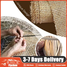 5 Meters Hexagon Natural Cane Webbing Mesh Prewoven Rattan Cane Webbing Craft US