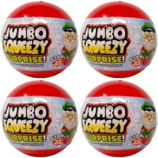 Jumbo Squeezy Mates Surprise! NFL Santa Giant Slo-Foam Figures Lot of 4 Capsules