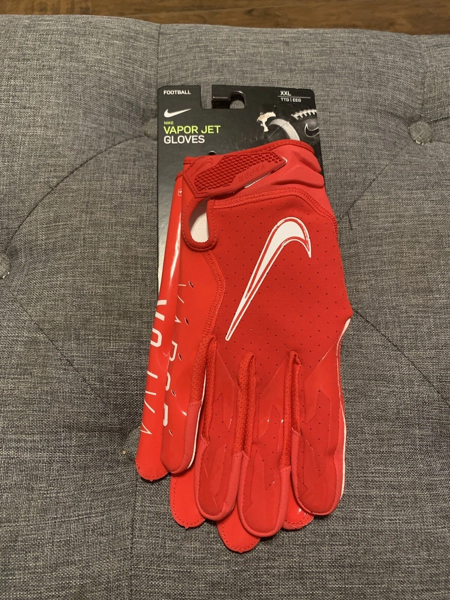 Adult Nike Vapor Jet Football Gloves Receiver Sticky Red CV1253 652 Size 2XL