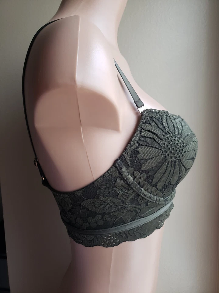 Бюстгальтер на косточках Aerie Lace Balconett 32D цвет Forest Green - Изображение 4 из 4