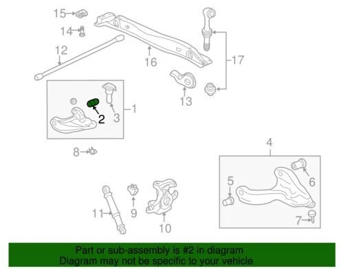Buje superior brazo de control delantero OEM NUEVO 84-05 Chevrolet GMC Oldsmobile 14073311 Foto 2 de 2