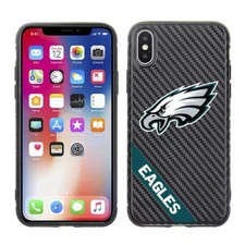 PBG NFL Philadelphia Eagles Black Carbon Case for iPhone X, XS (5.8")