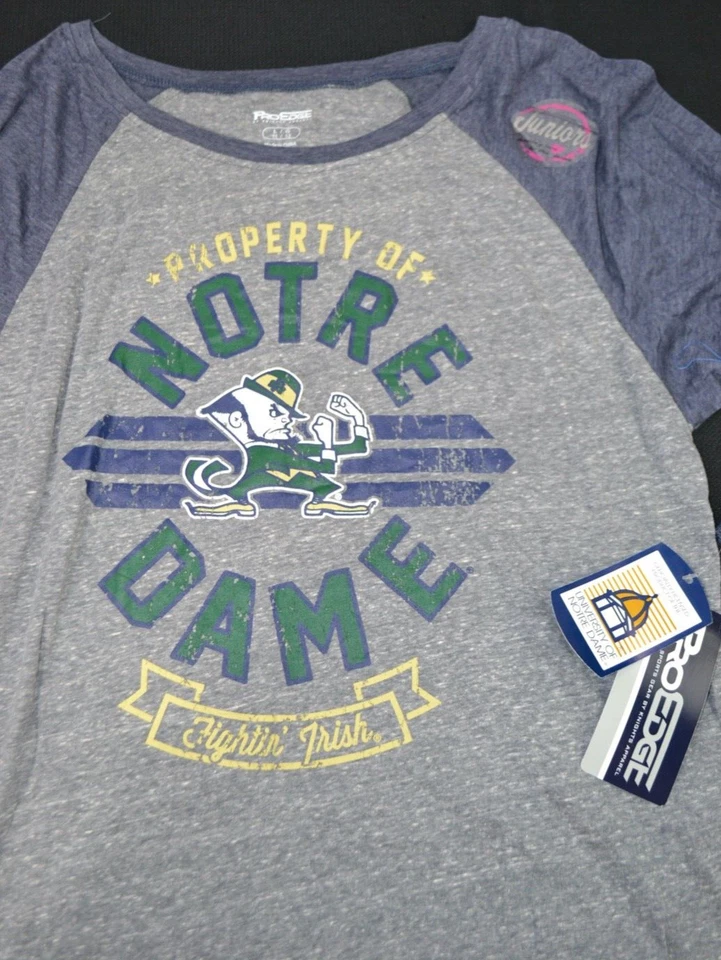 Camiseta Notre Dame Lucha Estilo Béisbol Irlandés Junior Misses - L 11/13 (NDU-02) Foto 3 de 4