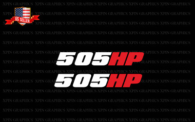 505 Off Sticker 505 HP / HORSEPOWER VINYL 2x DECAL STICKER 2 COLOR STICKERS | eBay