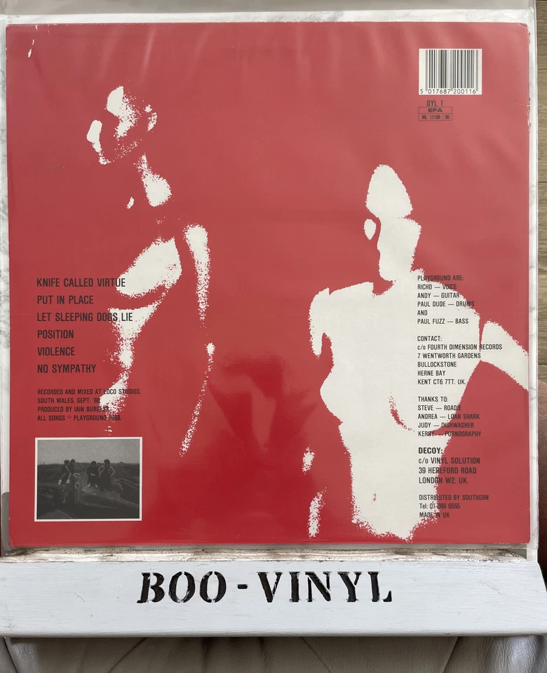 PLAYGROUND~ 'SLEEPING DOGS' 12” VINYL MINI ALBUM ~ PUNK / GOTH ROCK VG+ / EX Foto 2 de 4