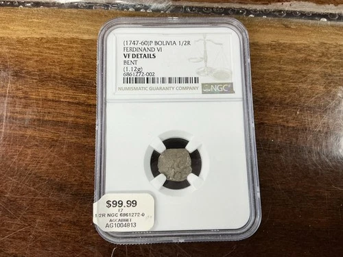 1747 BLOLIVIA 1/2R NGC 6861272-0 VF DETAILS BOLIVIA 1/2R FERDINAND V (AG1004813)