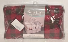 Trend Lab Storage Caddy Red Plaid Print Baby Diaper Holder NEW and sealed